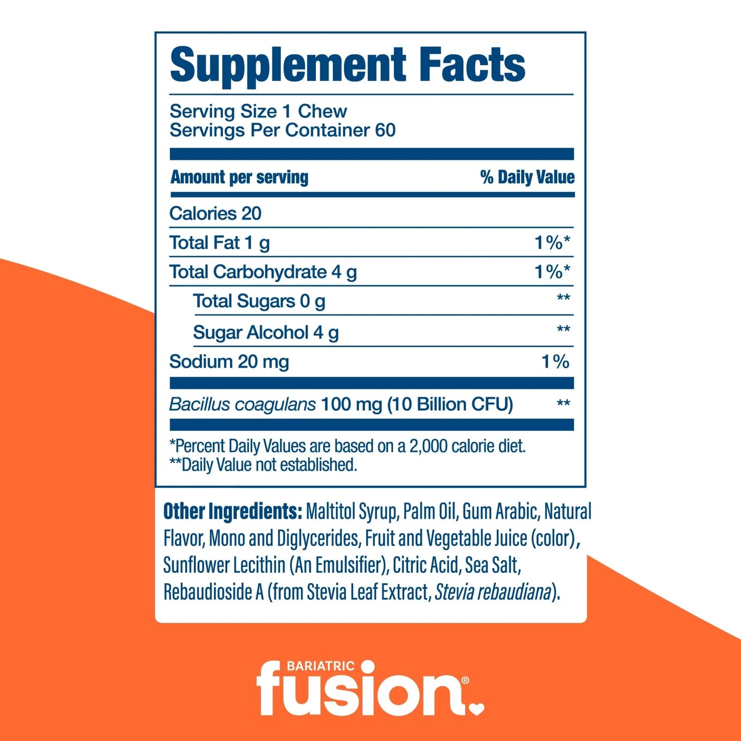 Bariatric Fusion Probiotic Soft Chew