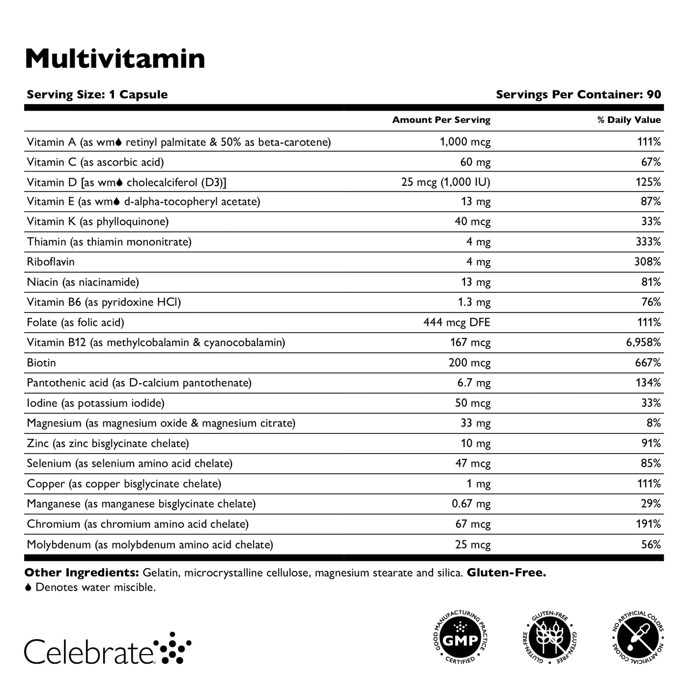 Celebrate Daily Multivitamin